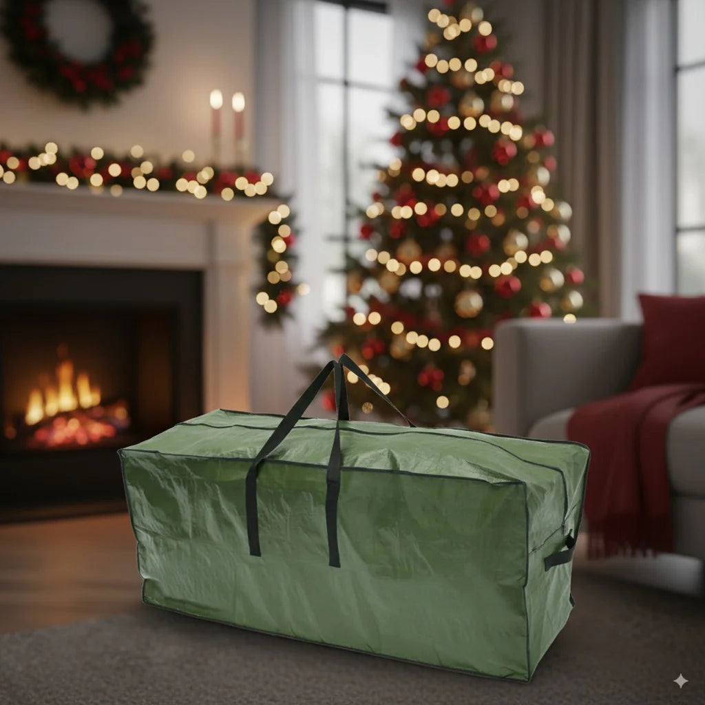 Árbol de Navidad de 210 cm con luces LED + bolsa ahorradora de espacio